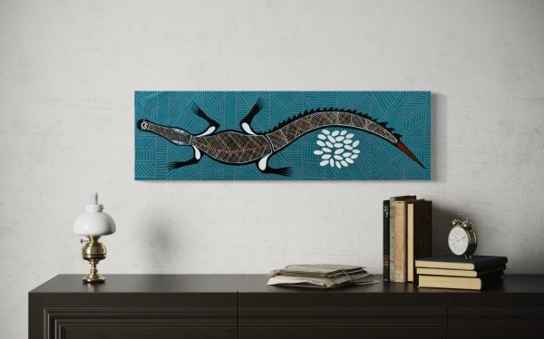 Crocodile <br> Jock Puautjimi <br> 96cm x 31cm
