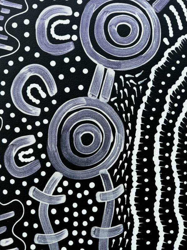 Woman Collecting Bush Tucker <br> Sharon Napanangka Butcher <br> 200cm x 63cm - Image 3