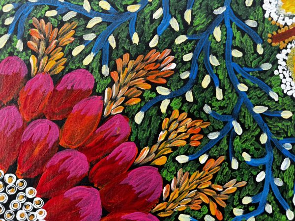 Wild Flowers <br> Lynette Nungurrayi Corby <br> 79cm x 41cm - Image 2