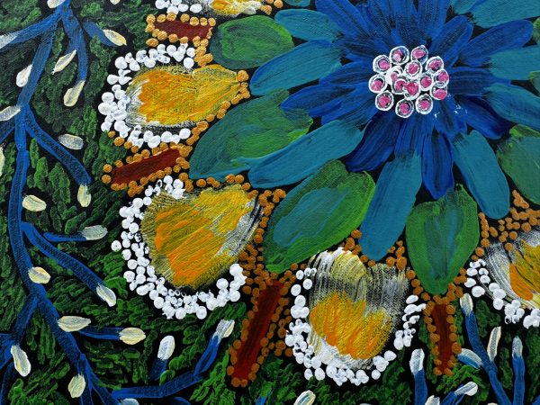 Wild Flowers <br> Lynette Nungurrayi Corby <br> 79cm x 41cm - Image 4