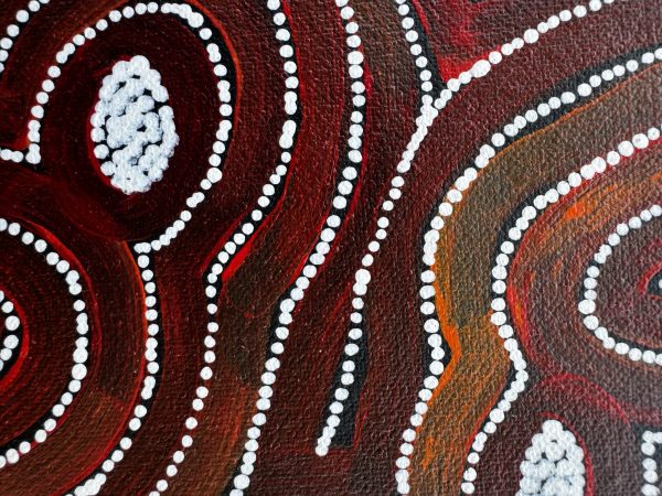 Yarla Jukurrpa (Bush Potato Dreaming)<br> Alicka Napanangka Brown <br> 25cm x 25cm - Image 2