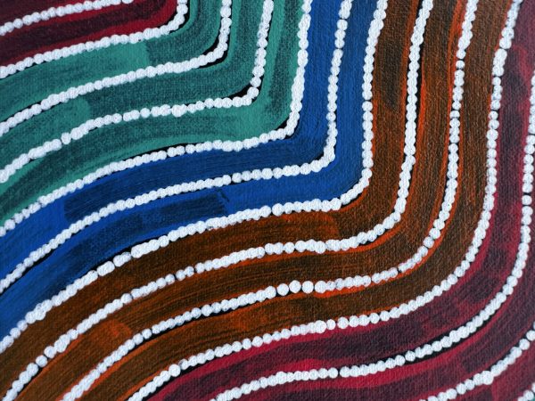 Yarla Jukurrpa (Bush Potato Dreaming)<br> Alicka Napanangka Brown <br> 25cm x 25cm (Copy) - Image 3