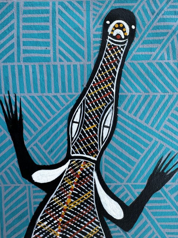 Crocodile <br> Jock Puautjimi <br> 96cm x 31cm - Image 3