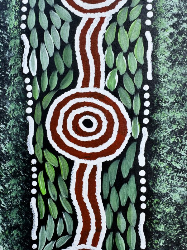 Woman Collecting Bush Flowers<br> Sharon Napanangka Butcher <br> 60cm x 40cm - Image 3