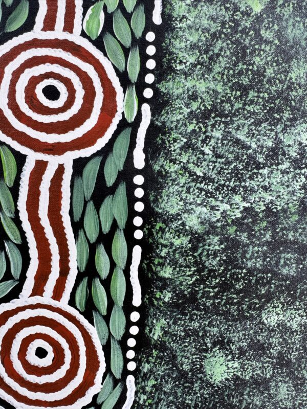 Woman Collecting Bush Flowers<br> Sharon Napanangka Butcher <br> 60cm x 40cm - Image 2