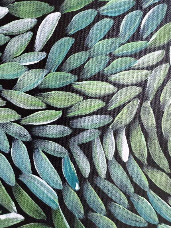 Bush Medicine Leaves<br> Sharon Napanangka Butcher <br> 70cm x 42cm - Image 4