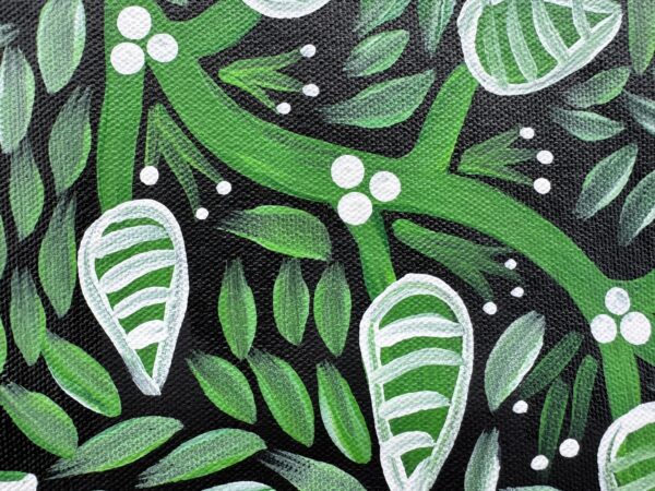 Bush Banana Dreaming<br> Sharon Napanangka Butcher <br> 50cm x 36cm - Image 5