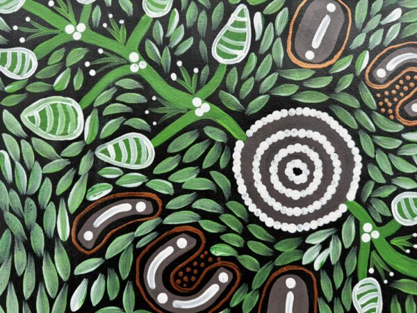 Bush Banana Dreaming<br> Sharon Napanangka Butcher <br> 50cm x 36cm - Image 8