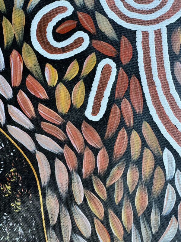 Seven Sisters Dreaming<br> Sharon Napanangka Butcher <br> 90cm x 73cm - Image 6