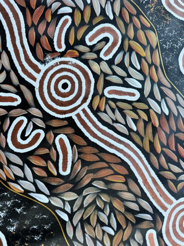 Seven Sisters Dreaming<br> Sharon Napanangka Butcher <br> 90cm x 73cm - Image 2