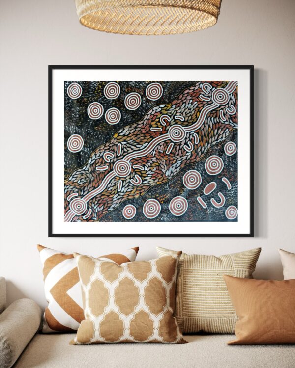 Seven Sisters Dreaming<br> Sharon Napanangka Butcher <br> 90cm x 73cm