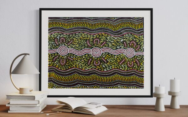 Woman Collecting Bush Seeds<br> Sharon Napanangka Butcher <br> 87cm x 63cm - Image 5