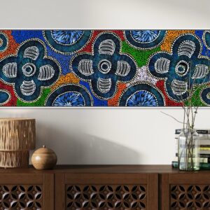 Woman Collecting Bush Medicine Leaves-Sharon Numina<br>150cm x 40cm