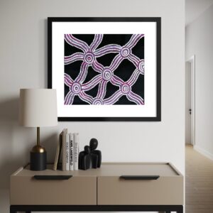 Ngapa Jukurrpa <br> Maria Nampijinpa Brown <br> 48cm x 43cm