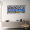 Seven Sisters Dreaming<br> Maria Nampijinpa Brown <br> 143cm x 60cm