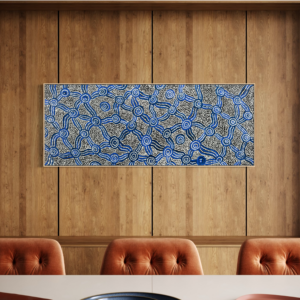 Ngapa Jukurrpa <br> Maria Nampijinpa Brown <br> 144cm x 56cm